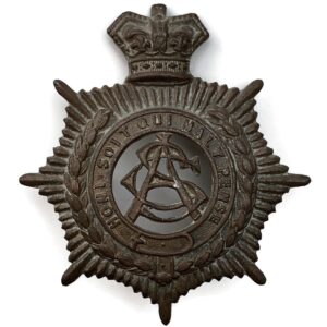 VICTORIAN Army Service Corps ASC Cap Badge - Queen Victoria Crown