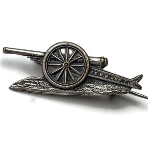 WW1 1914-1918 French Soixante Quinze 75mm QF Gun Sweetheart Brooch Lapel Badge