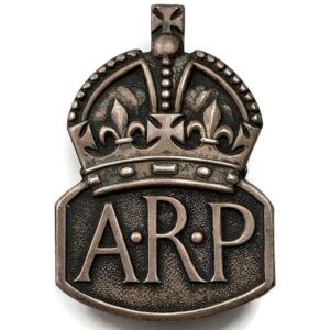 WW2 ARP Warden (Air Raid Precautions) HALLMARKED Silver Lapel Badge - MENS