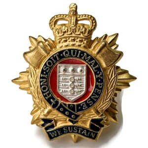 Royal Logistics Corps Logistics METAL Cap Badge - Queens Crown