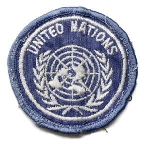 United Nations UN Blue Beret Cloth Cap Badge / Uniform Formation Patch