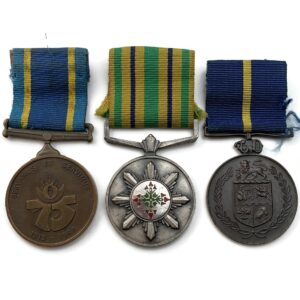 NAMED South African Police Faithful Service 75th Anniversary Africa Medals Group
