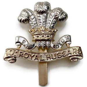 10th Royal Hussars Regiment Staybrite Anodised Cap Badge - Staybright