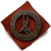 South African Infantry Forces Division / Africa Corps Collar Badge and Backing Cloth