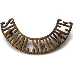 WW1 1908-1920 Royal Engineers Corps Signal Service Shoulder Title