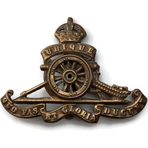 WW2 Royal Artillery Regiment MOVING / ROTATING WHEEL VERSION Cap Badge