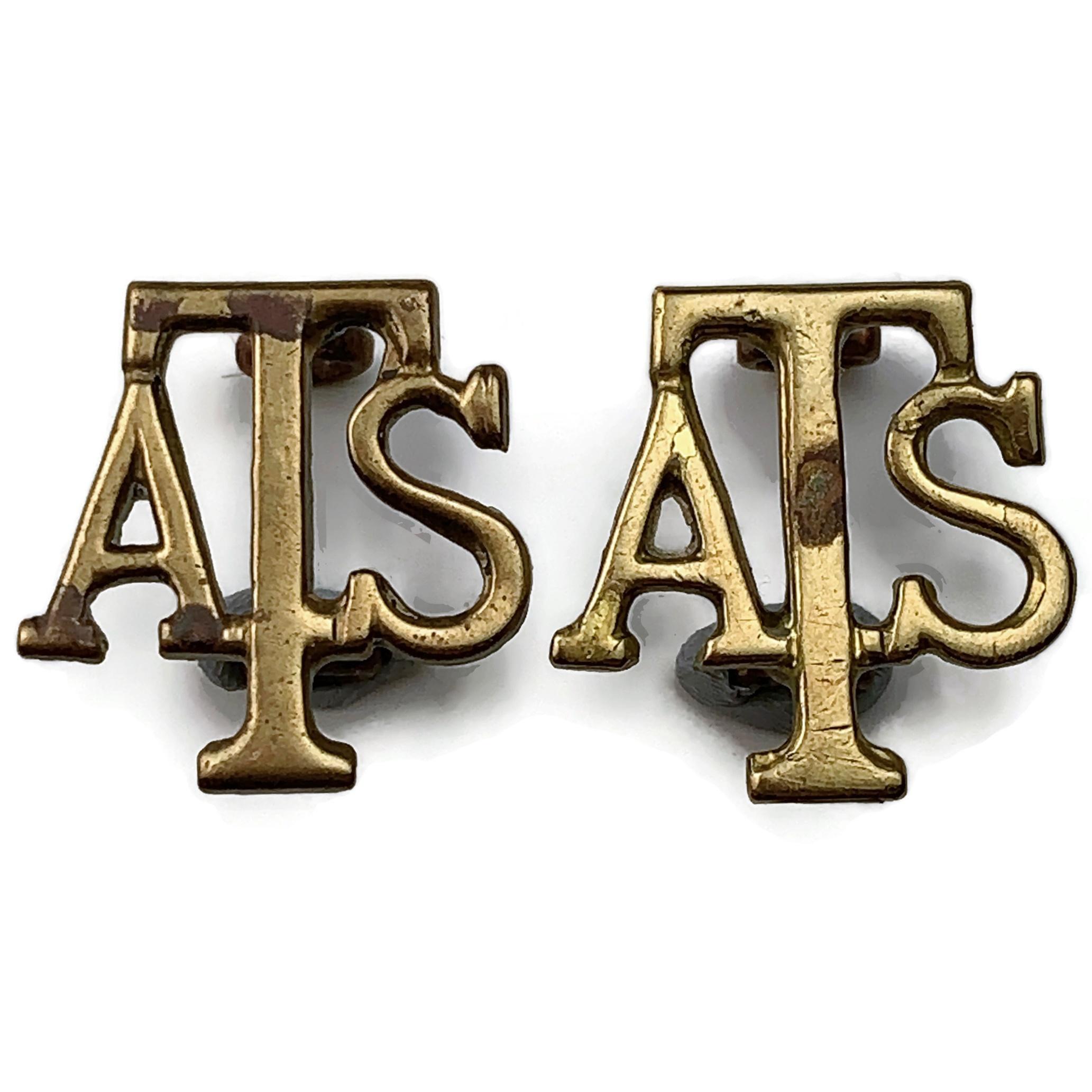 WW2 Auxiliary Territorial Service ATS Shoulder Title PAIR - British ...