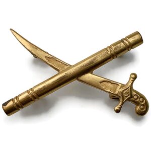 British Army Generals Crossed Sword & Baton Insignia Rank Pip