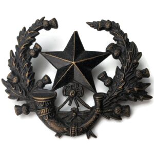 VICTORIAN Cameronians Scottish Rifles Regiment BRASS Cap Badge