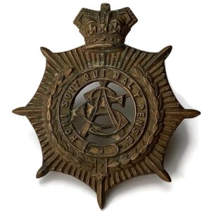 VICTORIAN Army Service Corps ASC Cap Badge - Queen Victoria Crown