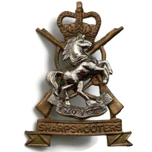 Kent and City of London Yeomanry Sharpshooters NCOs Arm / Cap Badge - Queens Crown