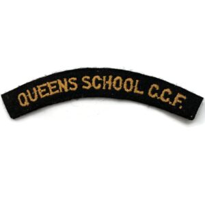 Queens School Combined Cadet Force CCF Cloth Shoulder Title Flash