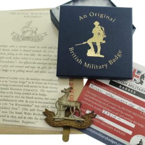 Royal Warwickshire Regiment Cap Badge in Presentation & Gift Box