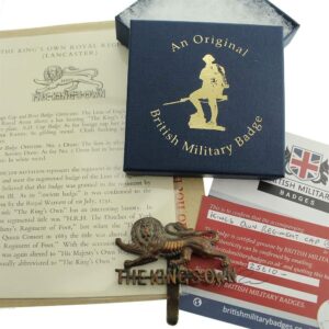 Kings Own Royal Lancaster Regiment Cap Badge in Presentation & Gift Box