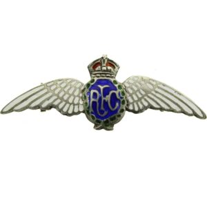 WW1 Royal Flying Corps RFC Wings Sweetheart Brooch STERLING Silver Badge