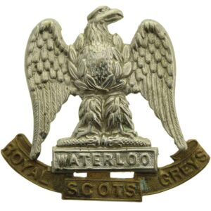 WW1 Royal Scots Greys Regiment Cap Badge