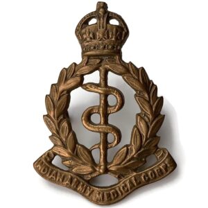 Indian Army Medical Service Corps IAMC British Imperial India Cap Badge