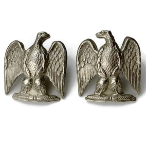 EARLY PATTERN Royal Scots Greys Regiment Scottish Collar Badge PAIR - No Scroll