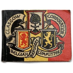 WW1 Glasgow Corporation Belgian Refugees Fund Belgium Flag Day Fundraising Pin Badge