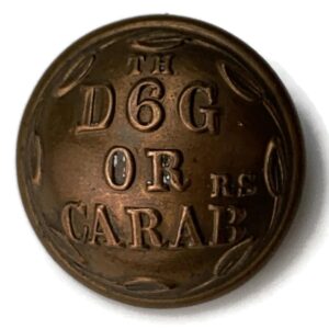 VICTORIAN 6th Dragoon Guards Carabiniers Regiment Tunic Button - 25mm