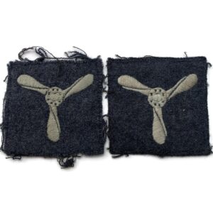 WW2 Royal Air Force RAF Senior Aircraftman SAC Cloth Insignia Rank Badge PAIR