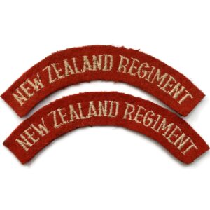 Royal New Zealand Army Regiment Cloth Shoulder Title Flash Badge PAIR