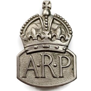 WW2 ARP Warden (Air Raid Precautions) MARPLES & BEASLEY Lapel Badge - MENS
