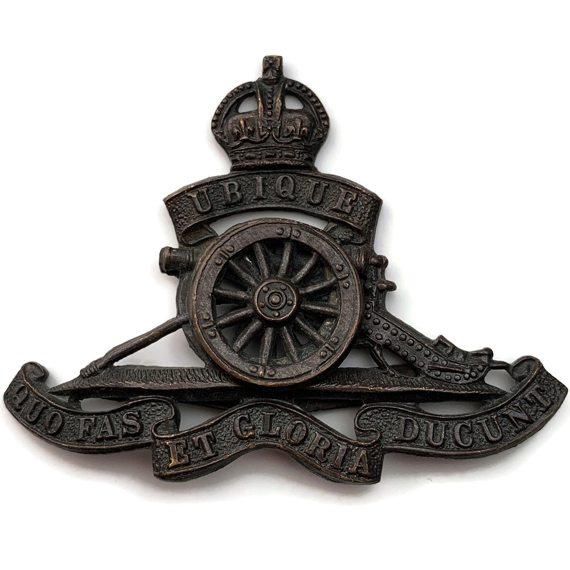 WW2 Royal Artillery Regiment OFFICERS Bronze Cap Badge - British ...