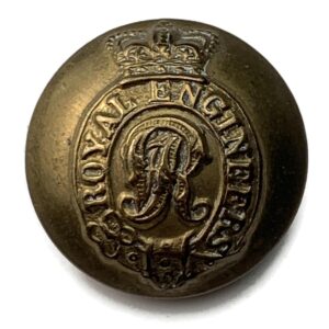 VICTORIAN Royal Engineers Corps (Queen Victoria Crown) Tunic Button - 22mm
