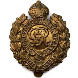 WW1 1916 ECONOMY ISSUE Royal Engineers Corps (George V) Cap Badge