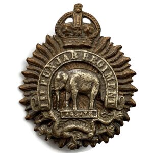 British Imperial Indian Army 1st Punjab Regiment BI-METAL Colonial Cap Badge