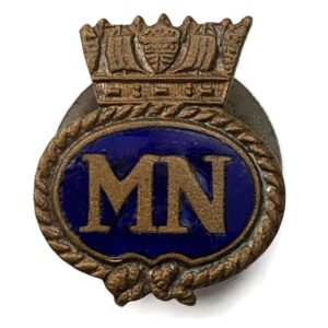 Merchant Navy On War Service Enamel Lapel Badge