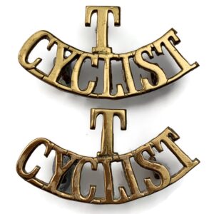 Territorial Army Cyclists Corps Regiment Shoulder Title PAIR