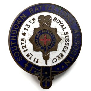 11th, 12th, 13th Battalions, Royal Sussex Old Comrades Association Lapel Badge