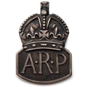 WW2 ARP Warden (Air Raid Precautions) HALLMARKED Silver Lapel Badge - MENS