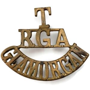 Territorial Royal Garrison Artillery RGA Glamorgan Battery Welsh Shoulder Title