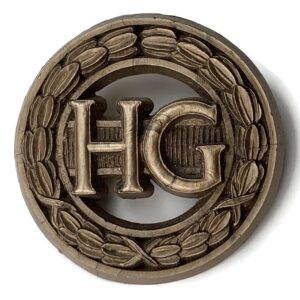Home Guard, Women's Auxiliary Unit WW2 Economy Issue PLASTIC Cap badge