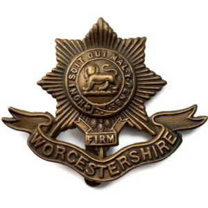 WW1 Worcestershire Regiment Cap Badge FIRST PATTERN