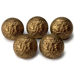 Group of 5x Argyll and Sutherland Highlanders Scottish Regiment Tunic Buttons Set - 25mm