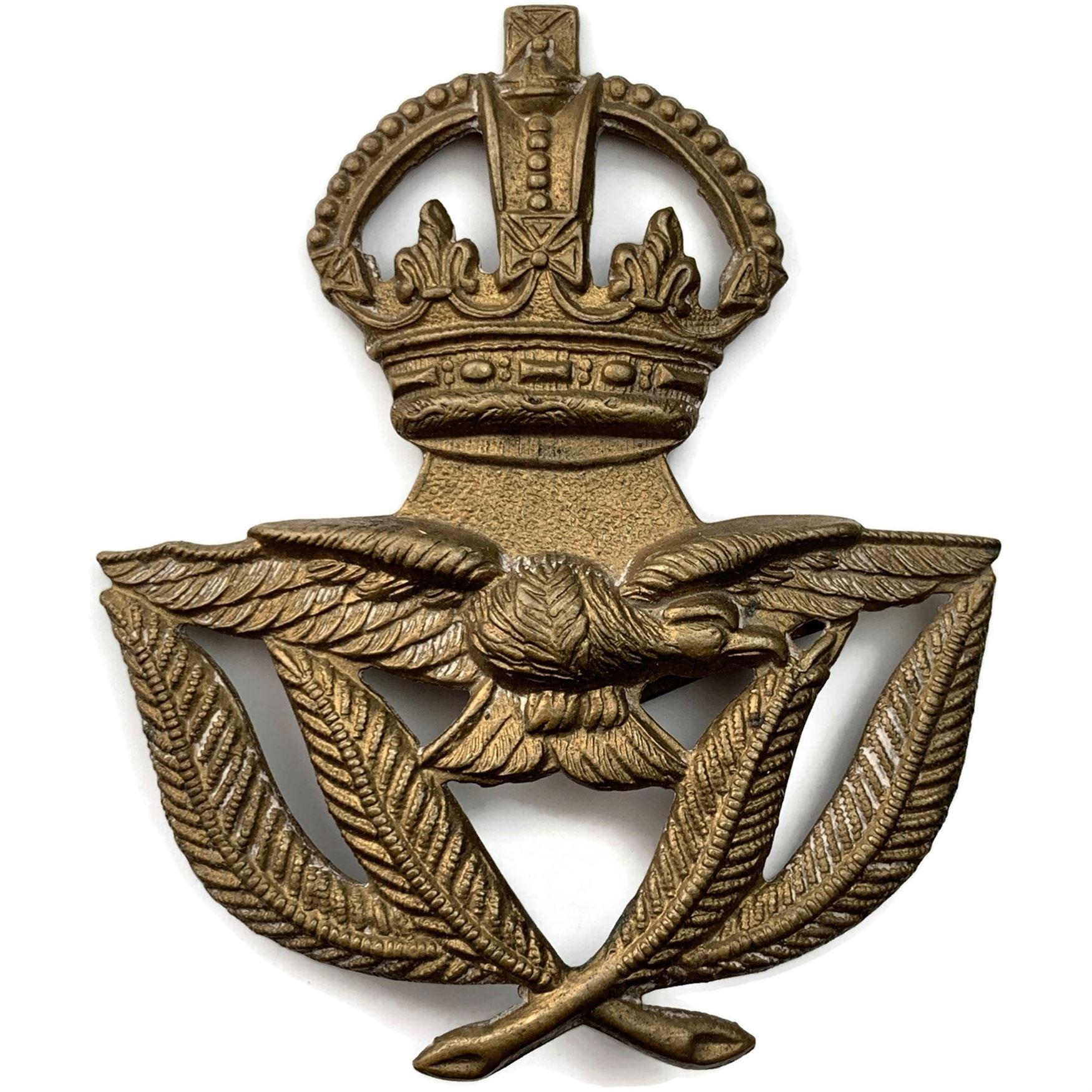 WW2 Royal Air Force RAF WARRANT OFFICERS Cap Badge - BLADE FIXINGS ...