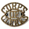 British Indian Colonial Army Corps of Clerks India Shoulder Title Badge