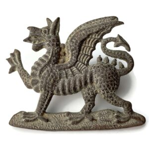 UK Dug Detecting Find - WW1 Buffs (Royal East Kent) Regiment Relic Collar Badge