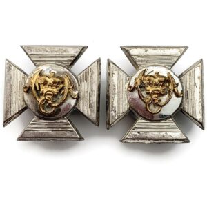 The Wiltshire Regiment Officers BI-METAL Collar Badge PAIR