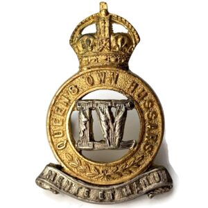 4th Queens Own Hussars Regiment Collar Badge