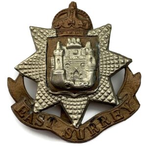 WW1 East Surrey Regiment Cap Badge