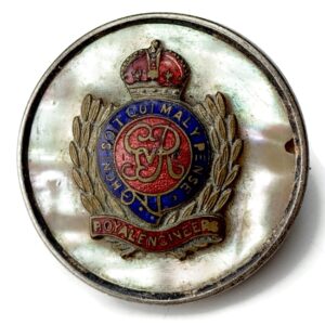 WW1 Royal Engineers Corps (George V) STERLING Silver Sweetheart Brooch