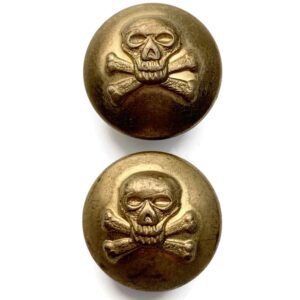 17th Lancers Deaths Head Regiment Field Service SIDE CAP Buttons - 15mm