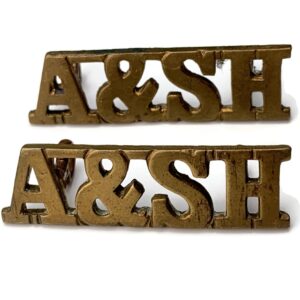 Argyll & Sutherland Highlanders Regiment Scottish Shoulder Title PAIR