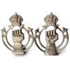 WW2 Royal Armoured Corps RAC Collar Badge PAIR