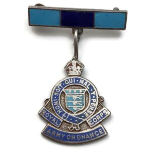 WW2 Royal Army Ordnance Corps RAOC SOLID SILVER Sweetheart Brooch